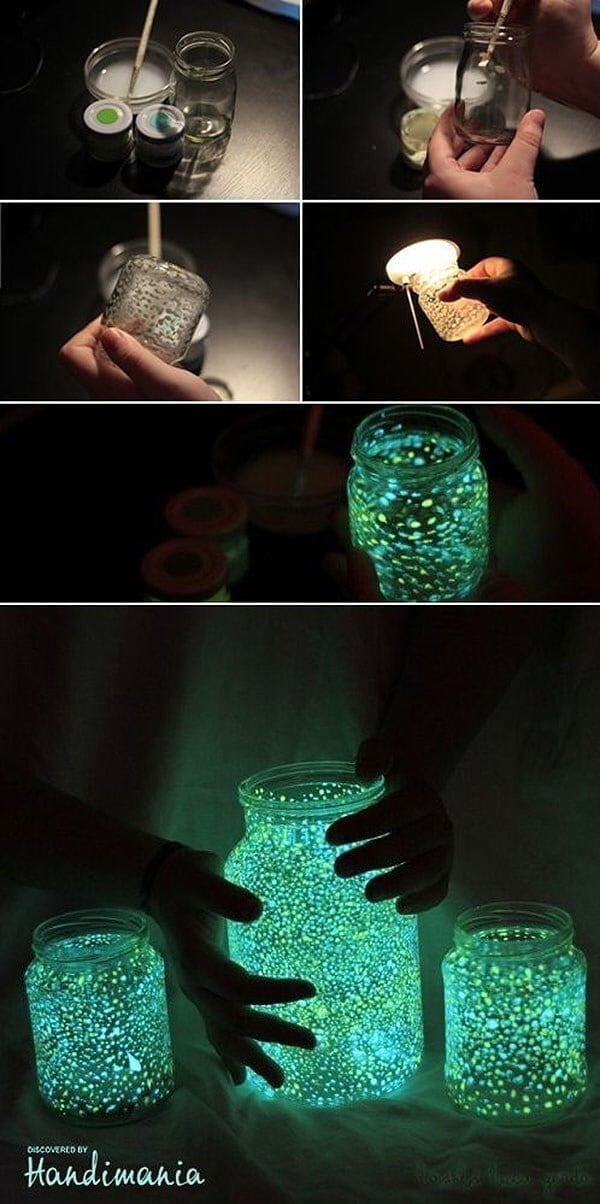 Awesome Glow-In-The-Dark Mason Jars
