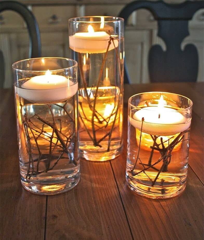 glass candle decoration