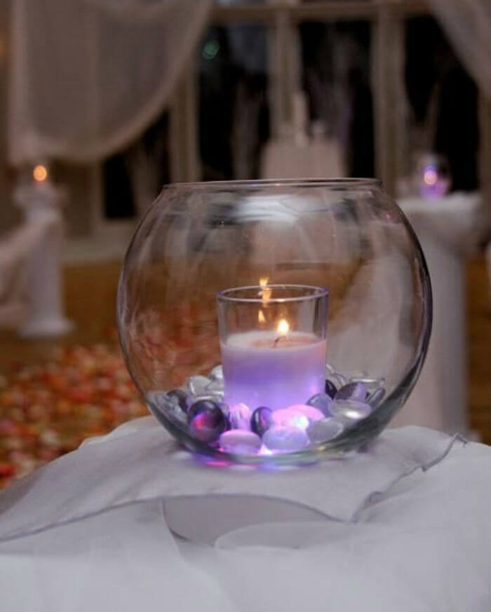 glass candle decoration