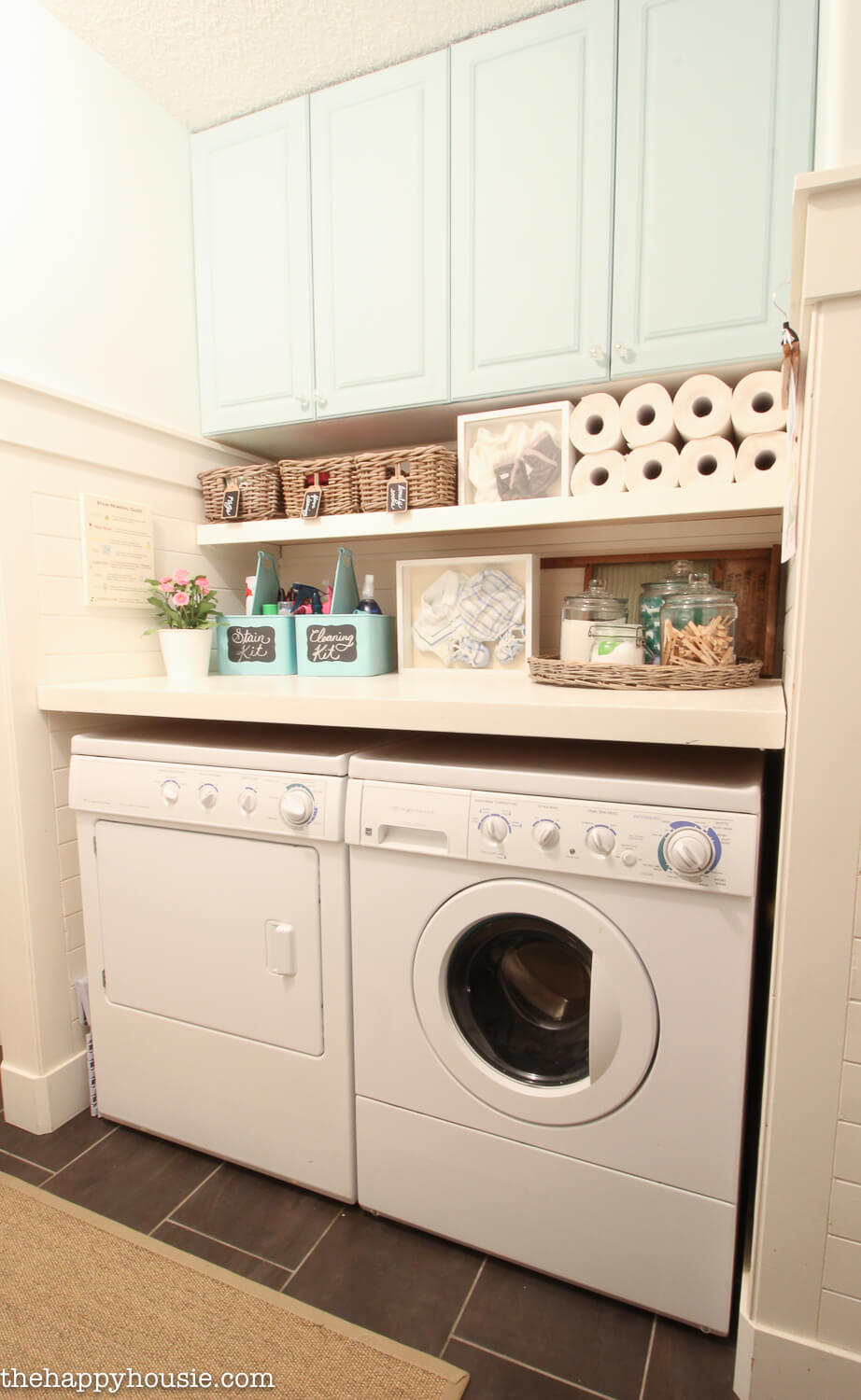 All the Aqua You Need Laundry Room