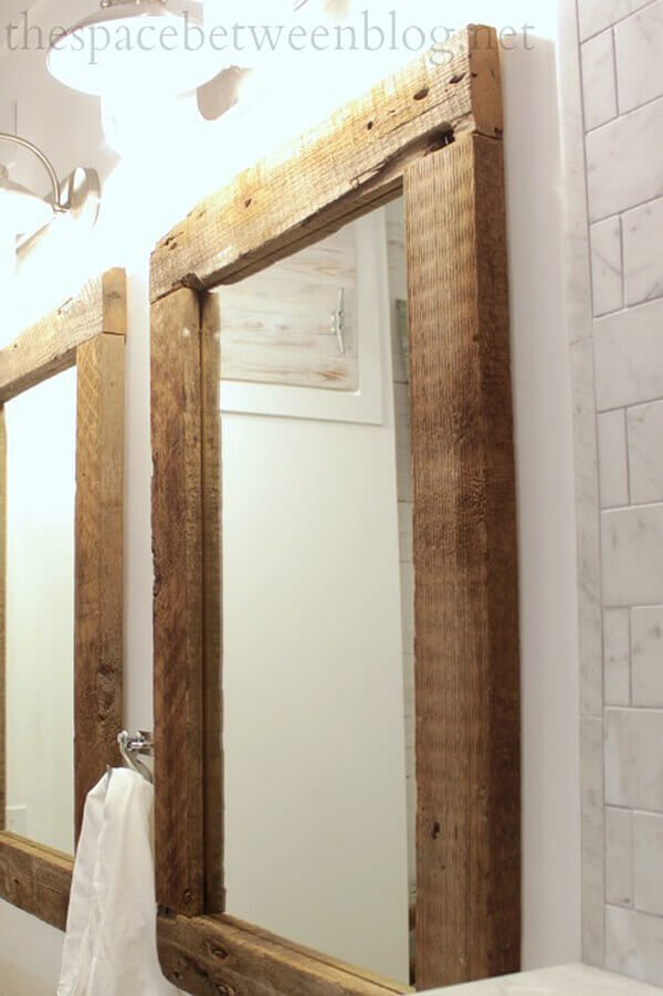 Rustic Country Vibe Wooden Mirror