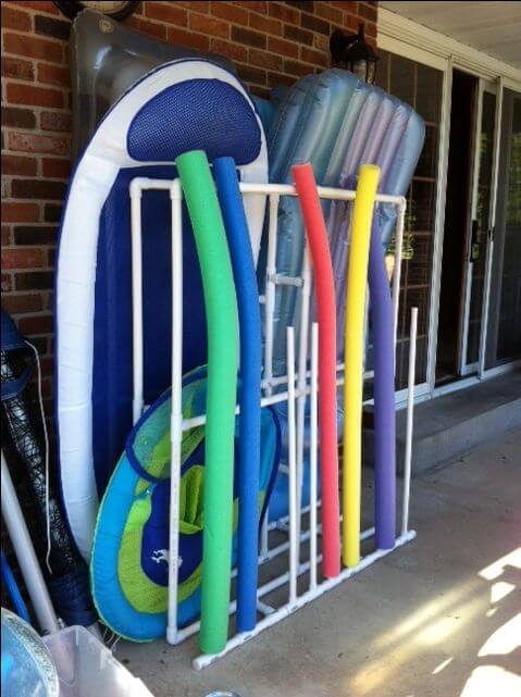 Cool PVC Pool Toy Rack