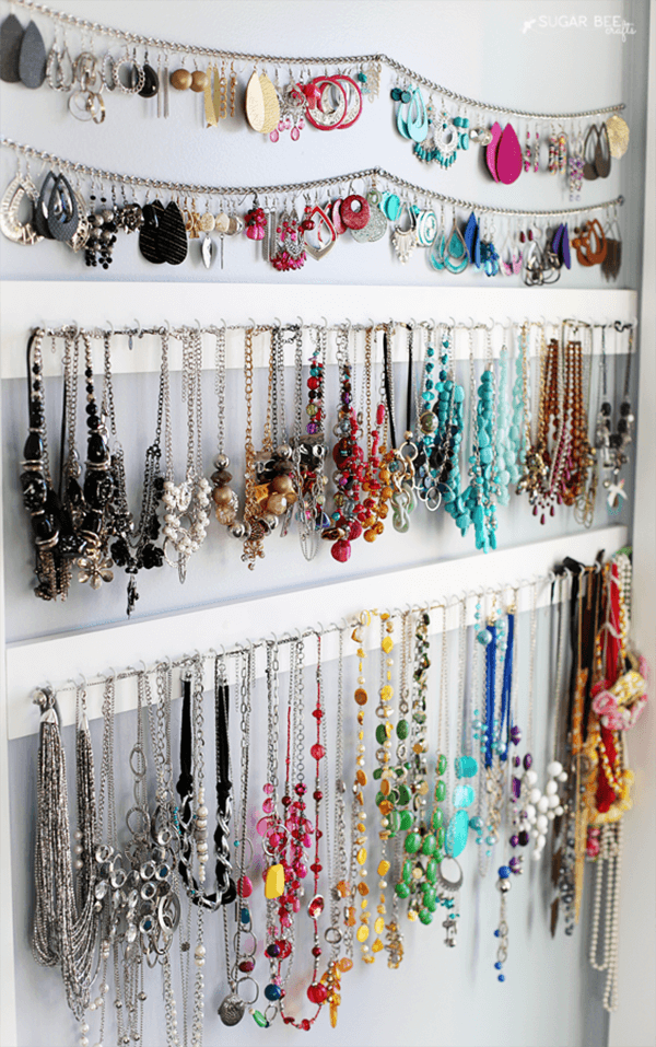 DIY Wall Jewelry Organizer  Houseful of Handmade