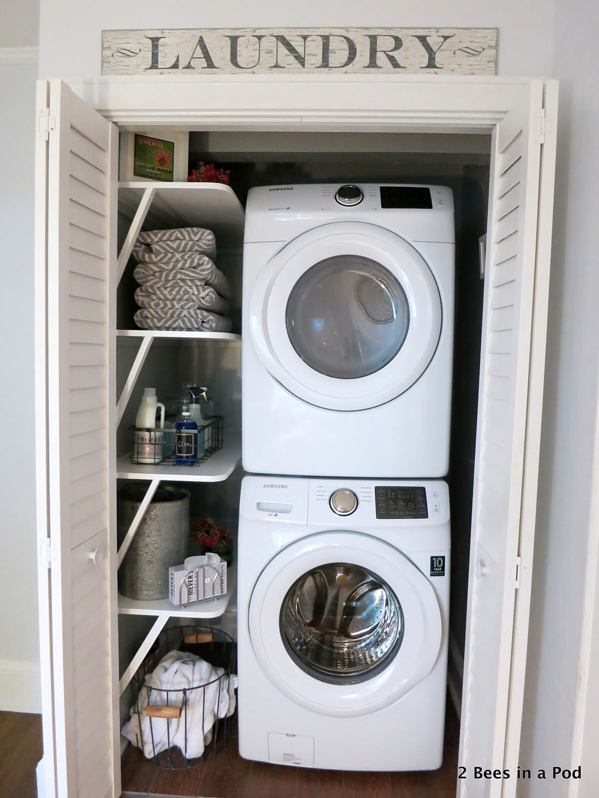 cabinet style laundry room