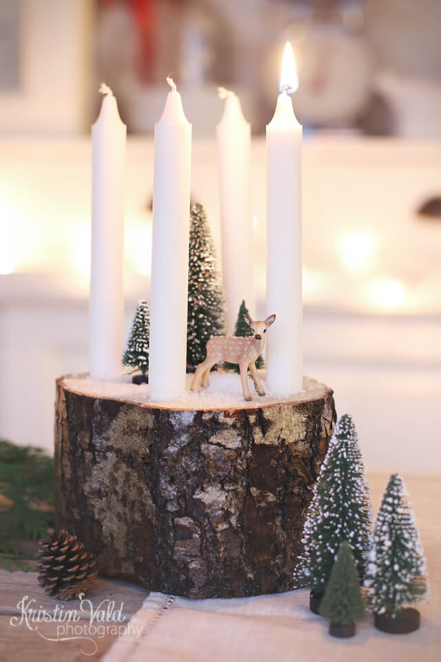Forest Scene Candle Diorama