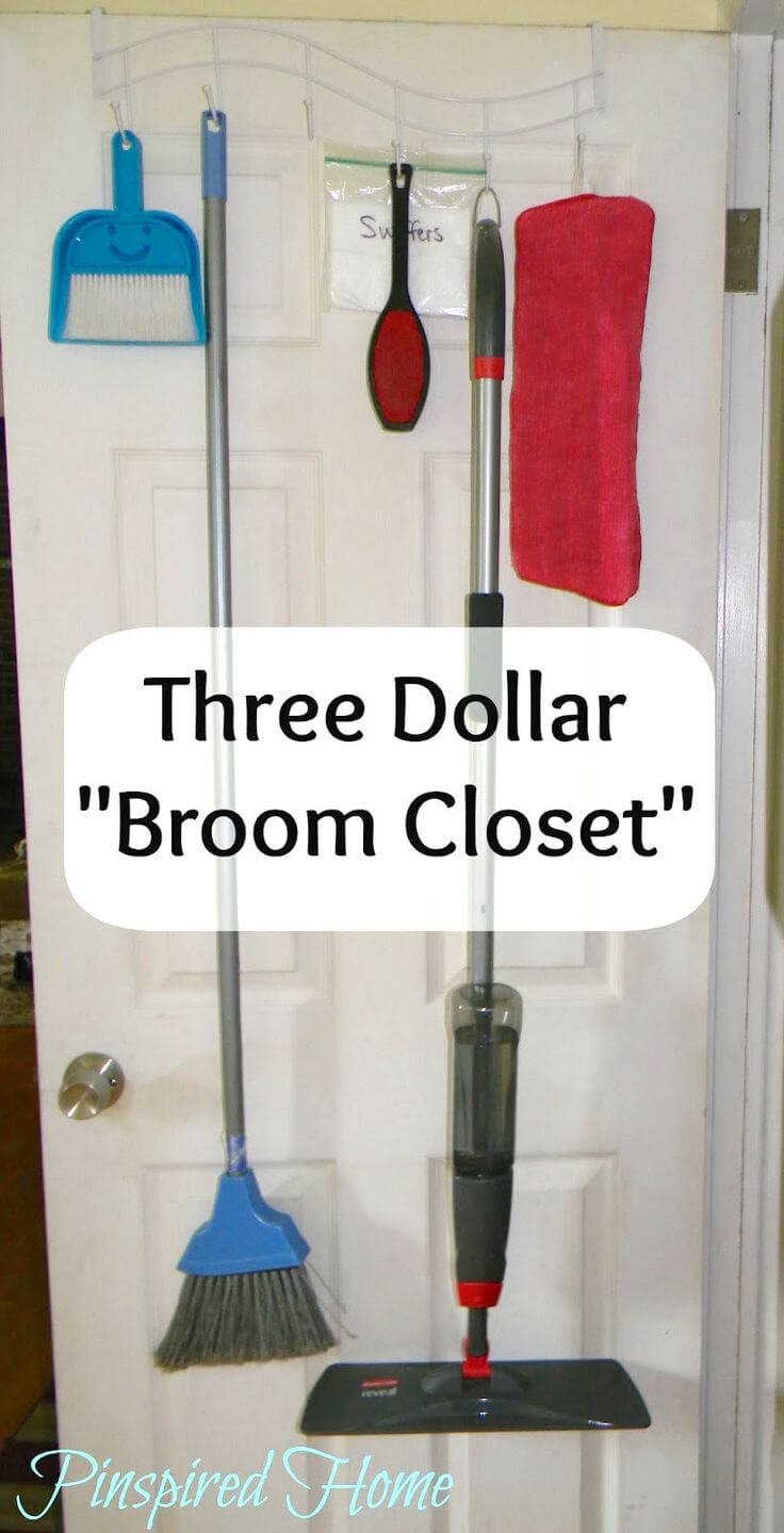 Instant in-the-door Broom Closet Idea