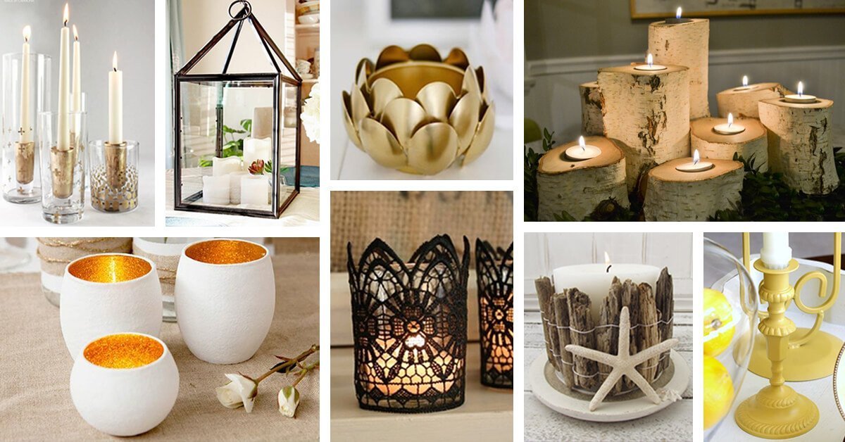 Featured image for “21 Crafty DIY Candle Holder Ideas to Beautify Your Room”