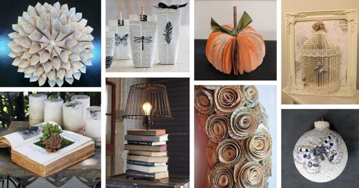 Featured image for 30+ Enchanting DIY Old Book Craft Ideas to Repurpose Old Books