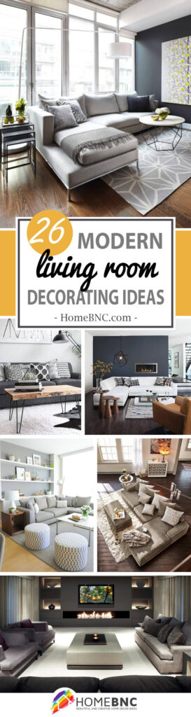 26 Best Modern Living Room Decorating Ideas and Designs for 2023