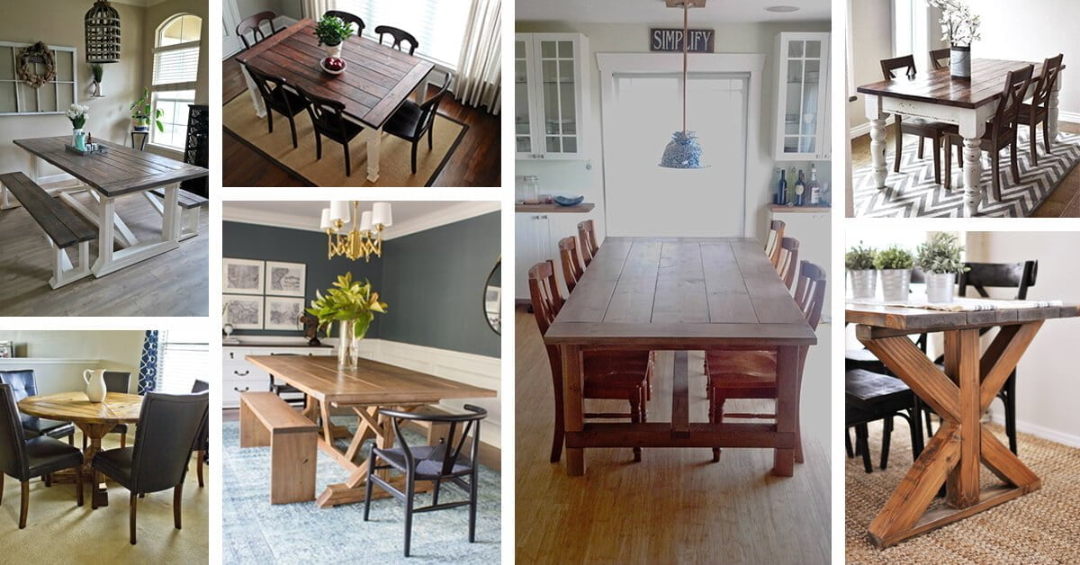 Best Rustic Diy Farmhouse Table Ideas, Dining Table Design Ideas Diy
