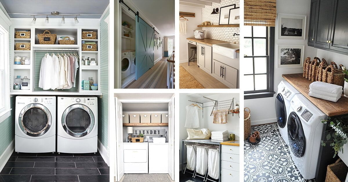 Featured image for “28 Space-saving Small Laundry Room Ideas that are also Beautiful”