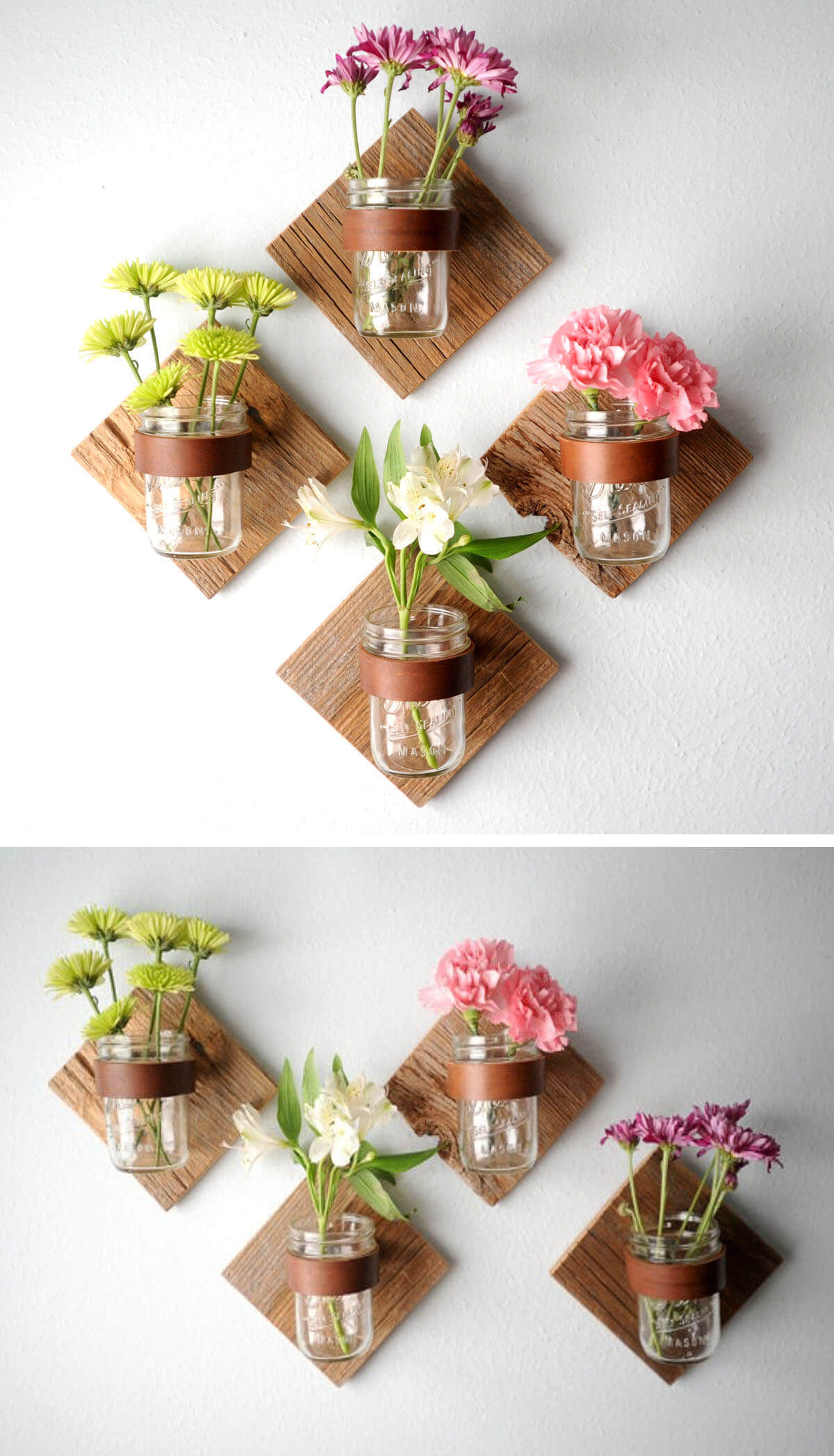 Rustic flori vaza Mason Jar perete Decor