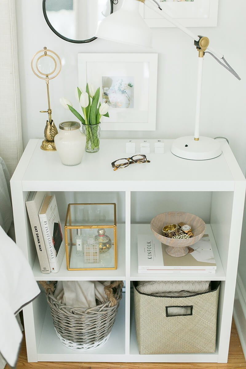 Windowpane-styled Nightstand in a Clean White Finish