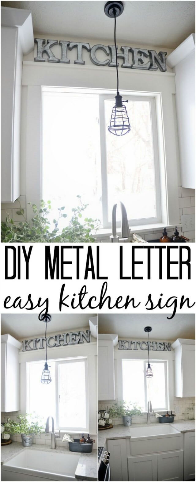 DIY Metal Letter Kitchen Sign