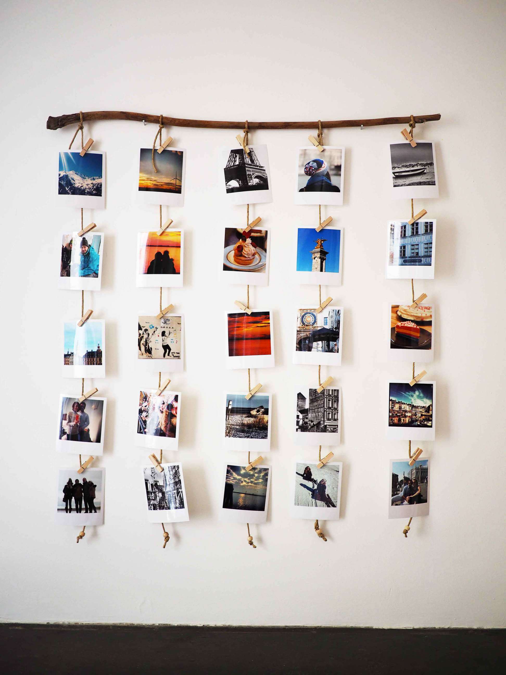 Hanging Polaroid Photo Display Project