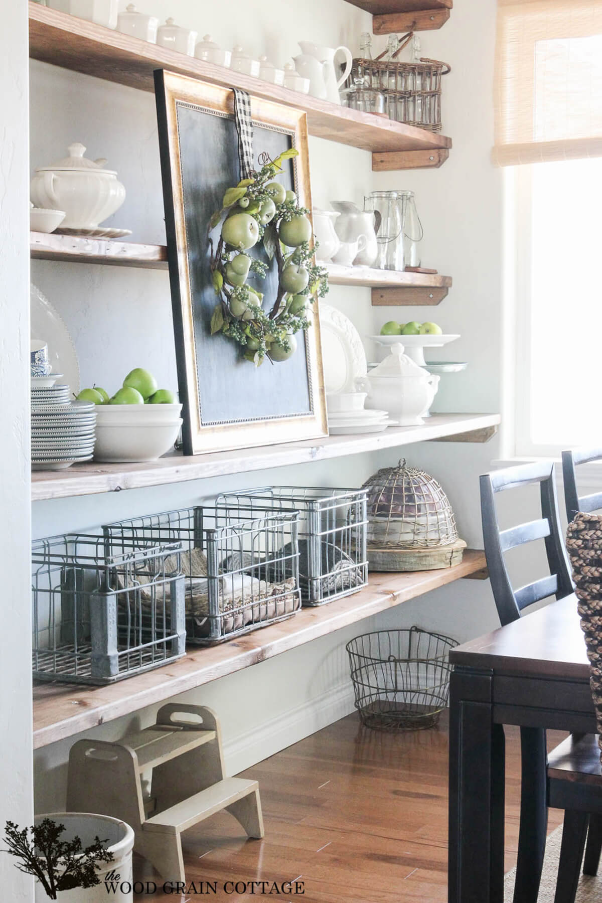 Dining Room Shelving - Shanty Sisters On Instagram Beautiful Version Of Our Dining Room Floating Shelves By Myneu Dining Room Floating Shelves Dining Room Shelves Farmhouse Dining - The purpose of a hutch, sideboard or buffet is to provide extra storage for your best dishes, flatware, and linens.