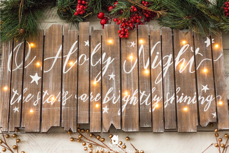 Light Up Religious Christmas Sign