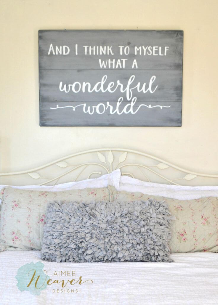 What a Wonderful World Bedroom Wall Hanging