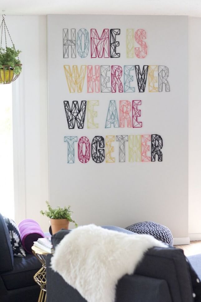 Home Quote String Wall Art Project