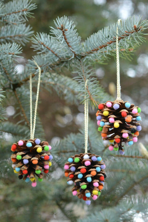 Visions Of Gumdrop Pinecone Ornaments