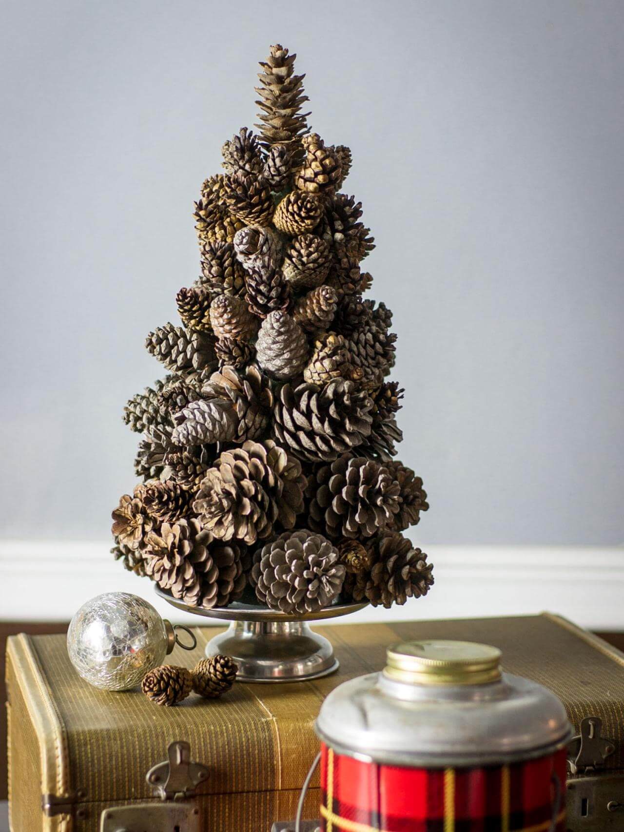 Simple Pinecone Tree On A Pedestal