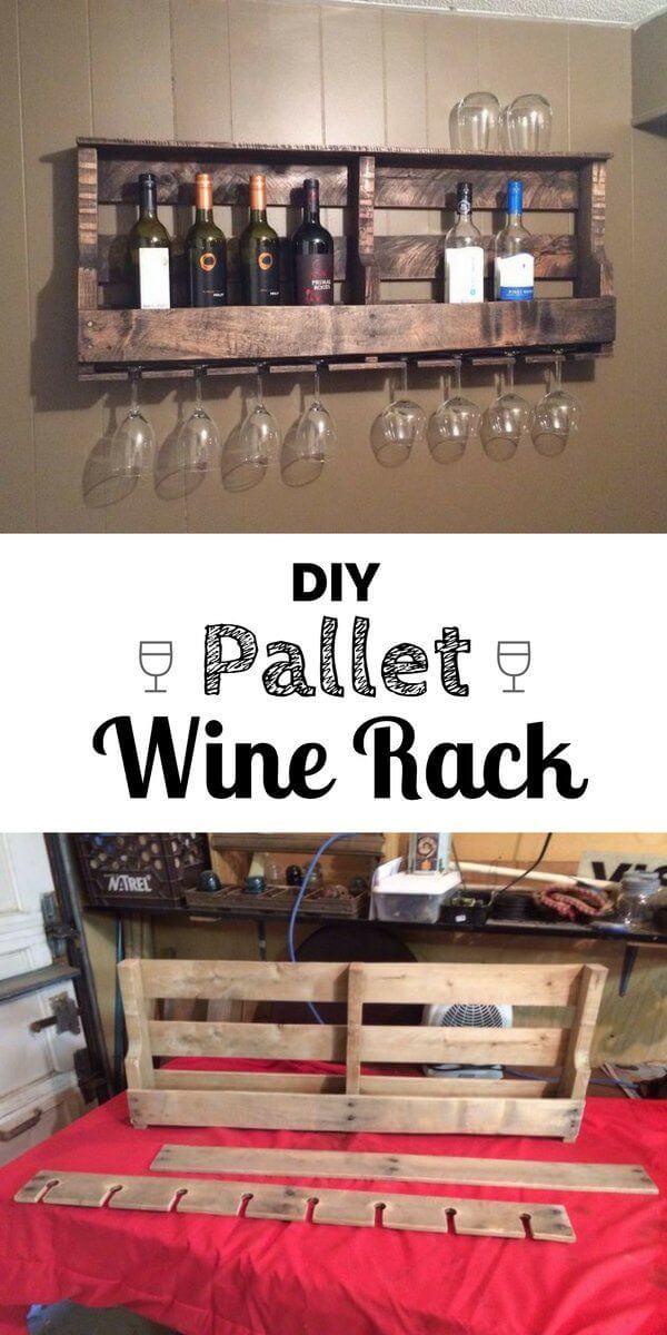 DIY Wood Pallet Wine Rack