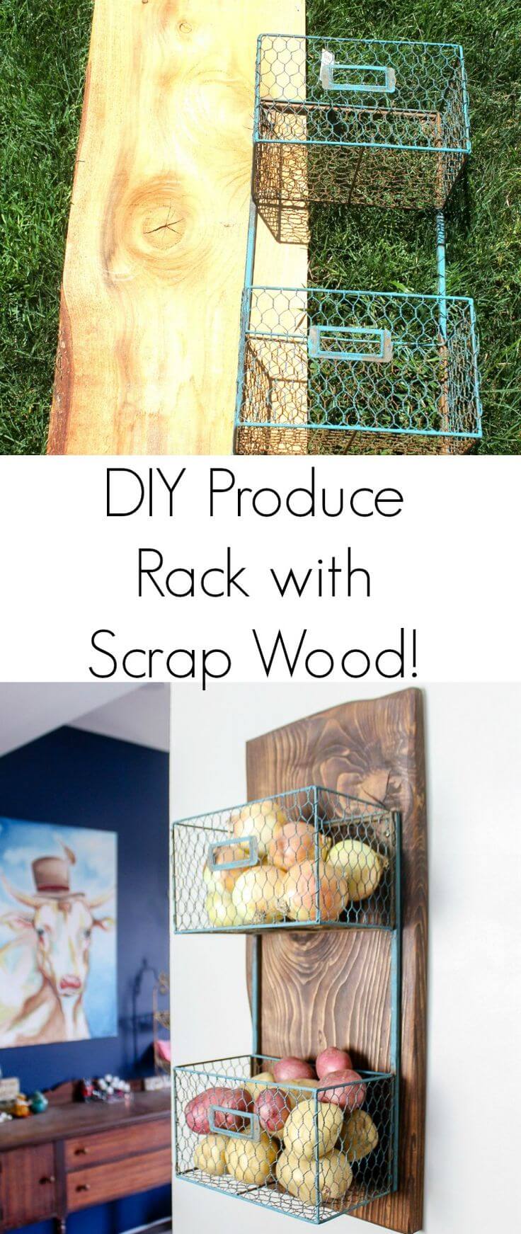 DIY Scrap Wood Produce Rack