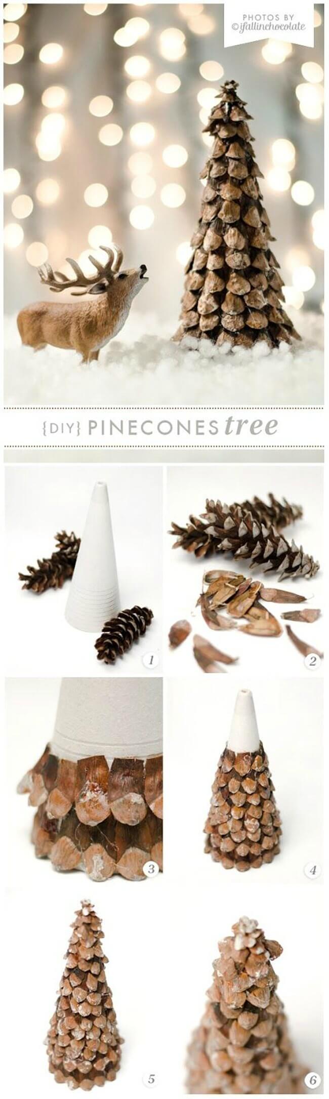 Pinecone Pieces Form Woodsy Pinecone Tree