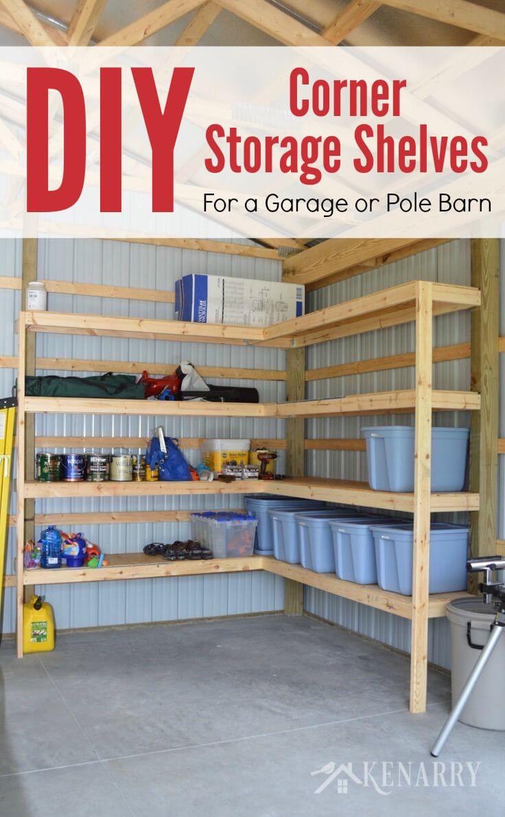 DIY L Shelves for the Garage