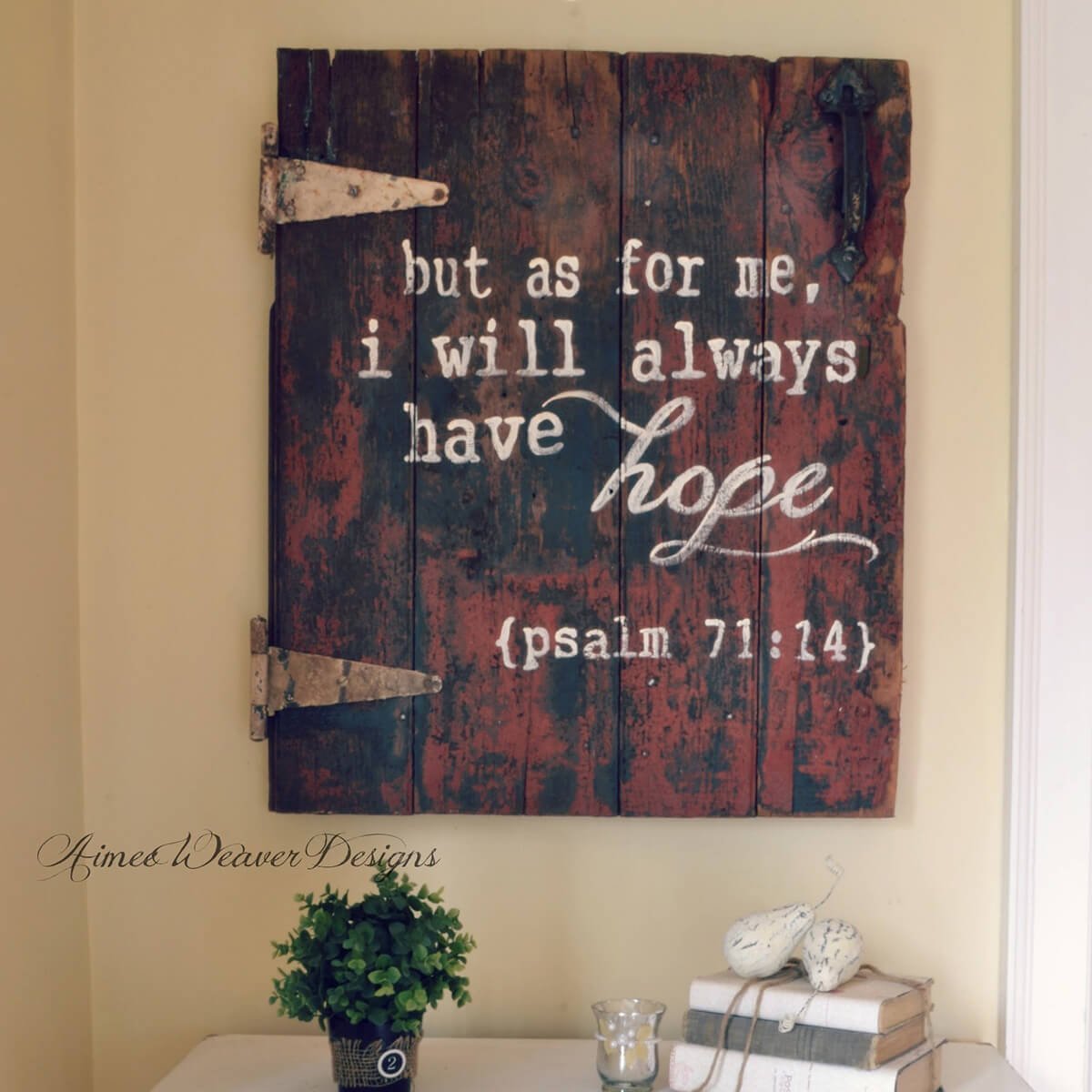 Wall-Hanging Barn Door Bible Verse