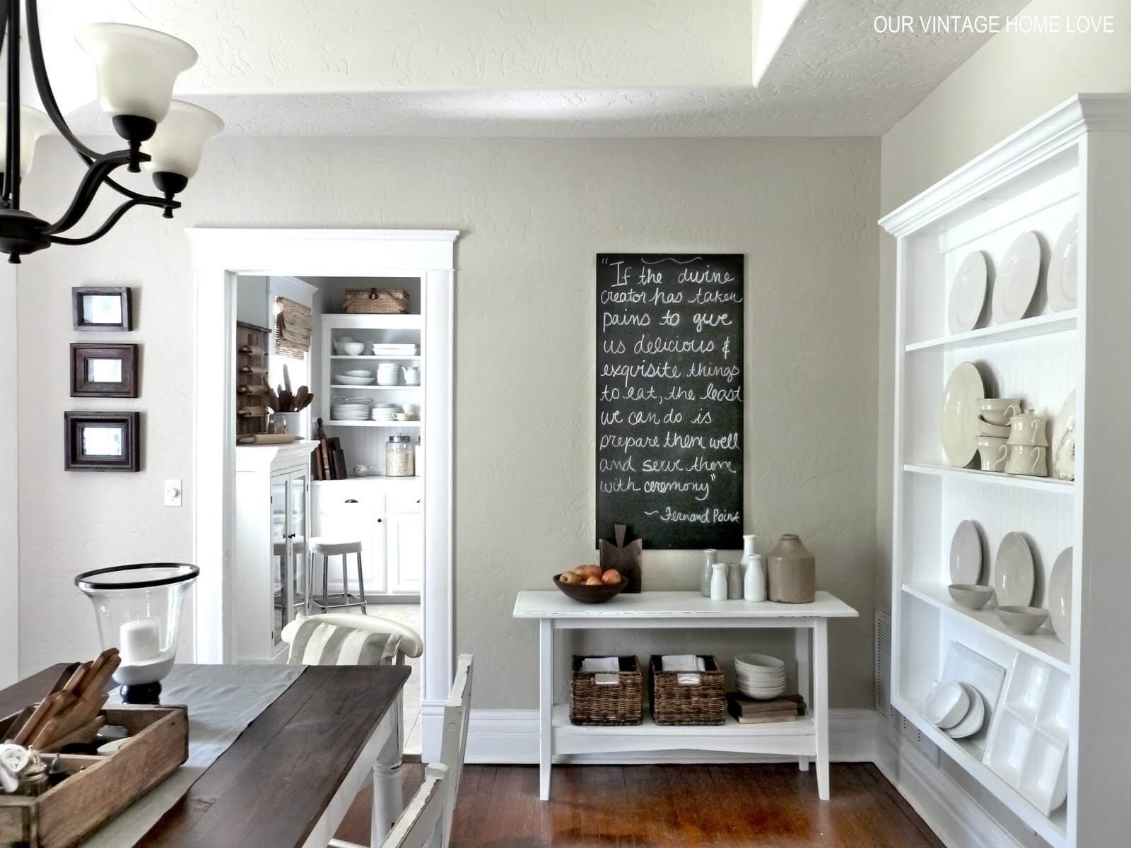 Storage Solutions On Dining Room Wall