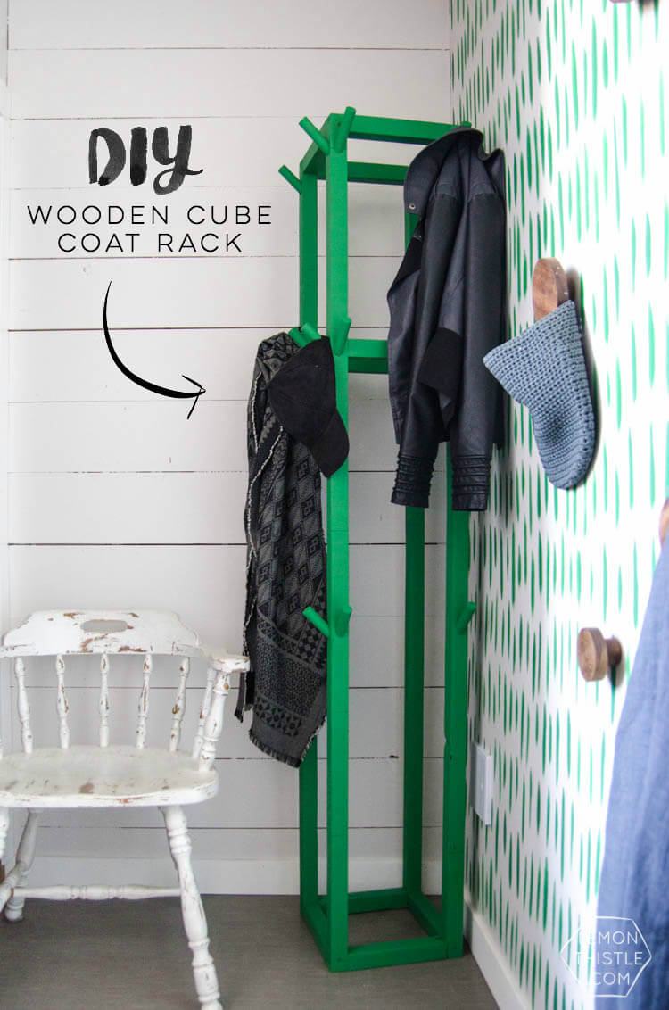 Floor to Ceiling Open Cube Coat Rack