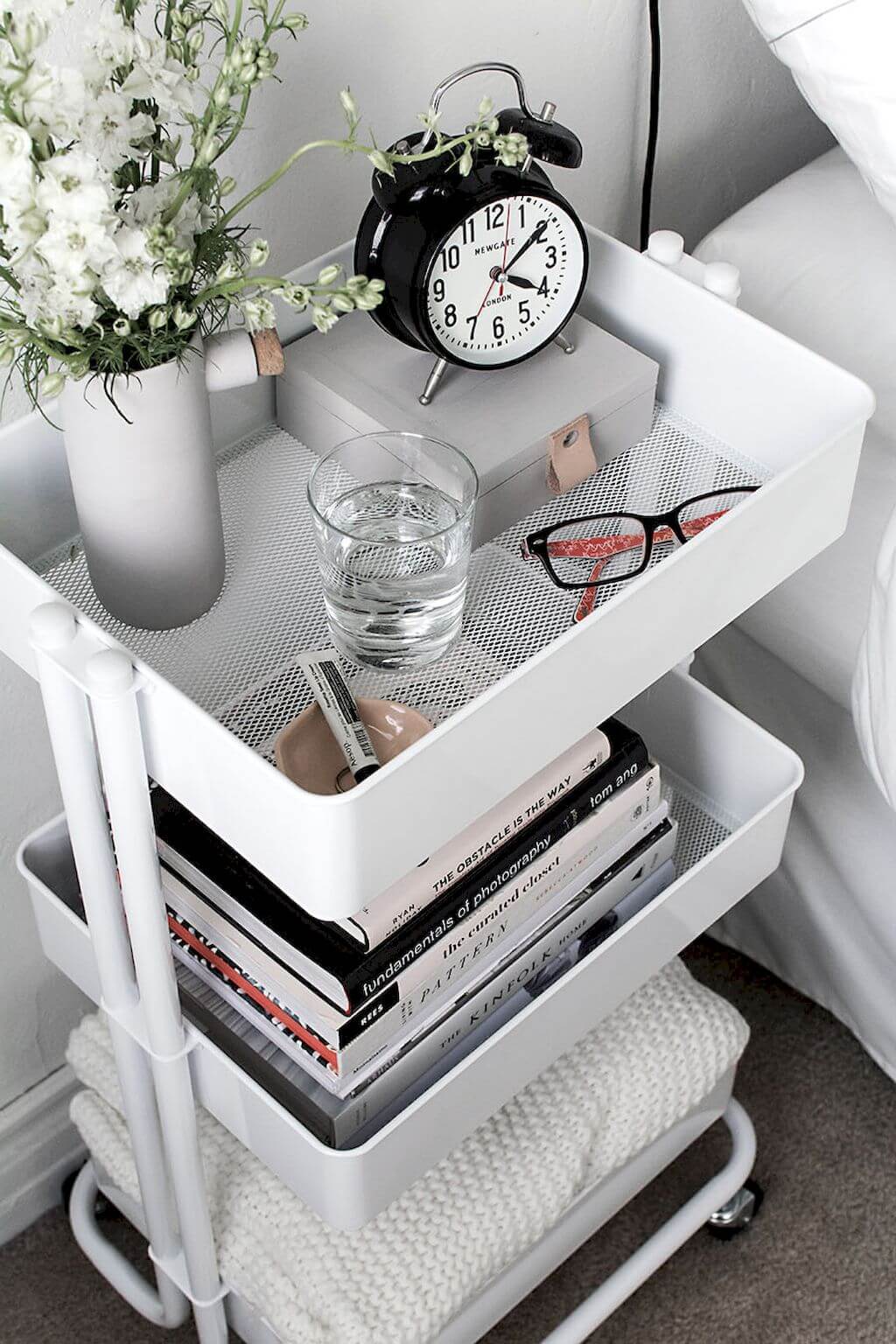 Three-tiered Basket Nightstand