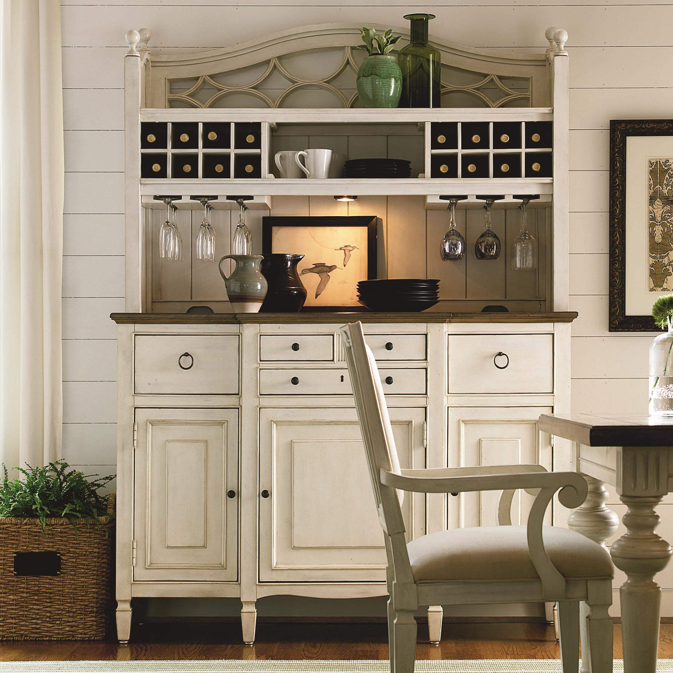 built in dining room hutch