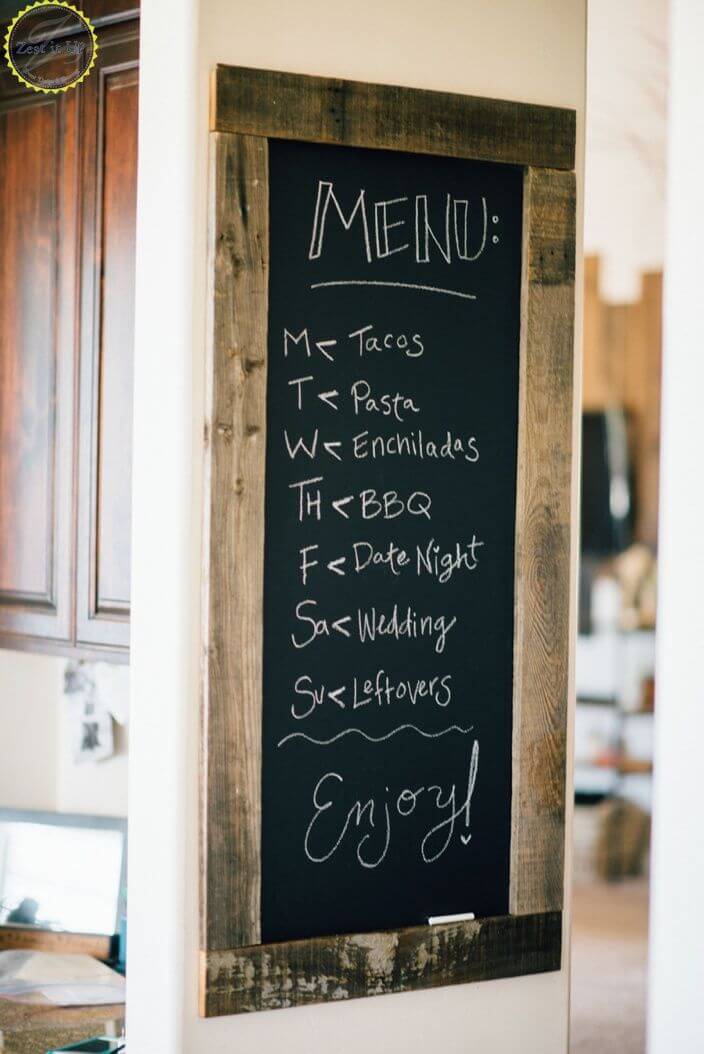 DIY Chalkboard Dinner Menu Project