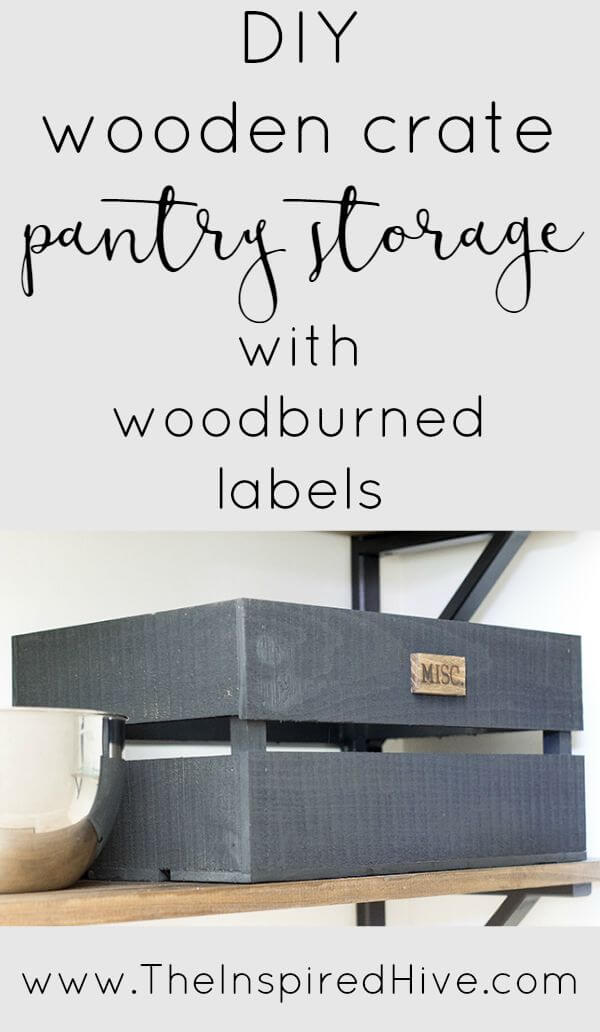 Upcycled Wooden Crate Storage With Labels