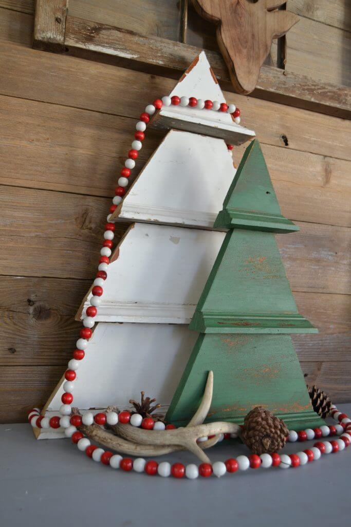 Rustic Wooden Christmas Tree Decoration