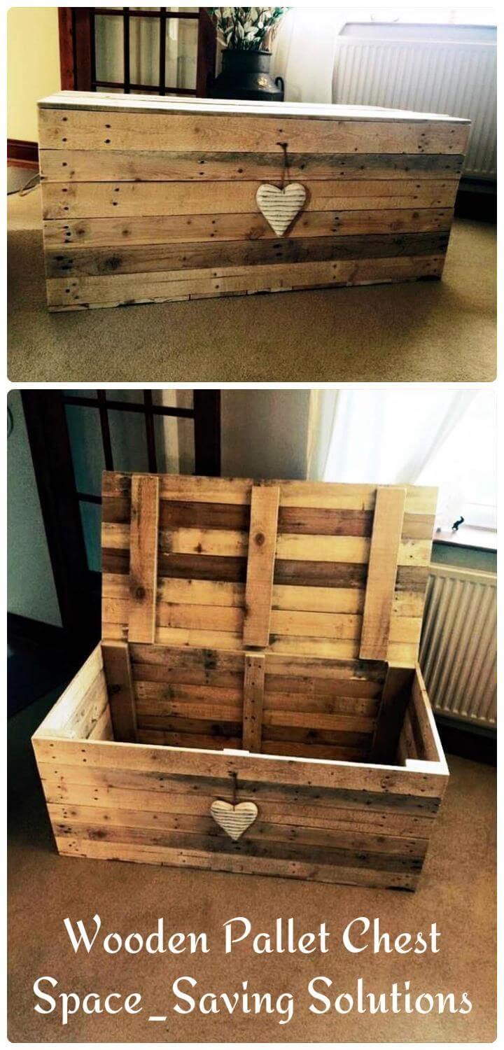 Upcycled Wood Pallet Storage Chest