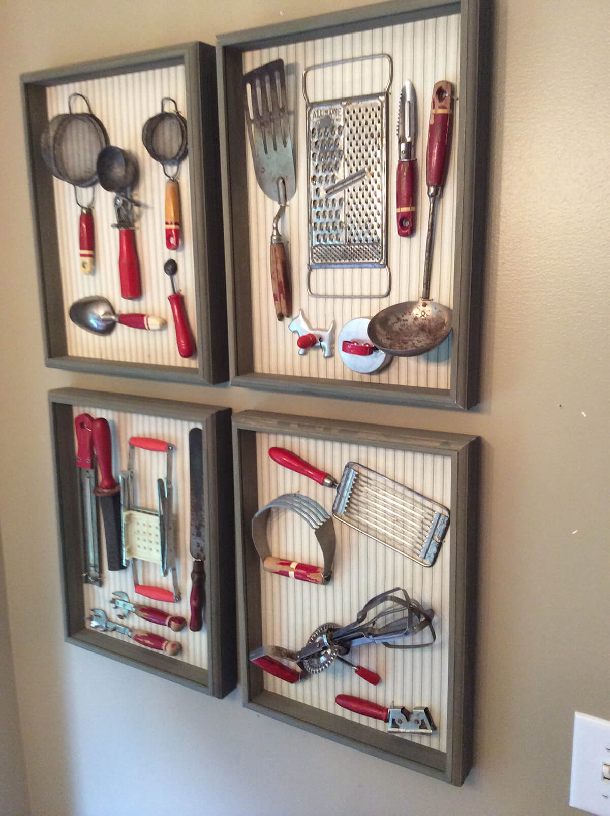 Framed Kitchen Gadget Wall Art