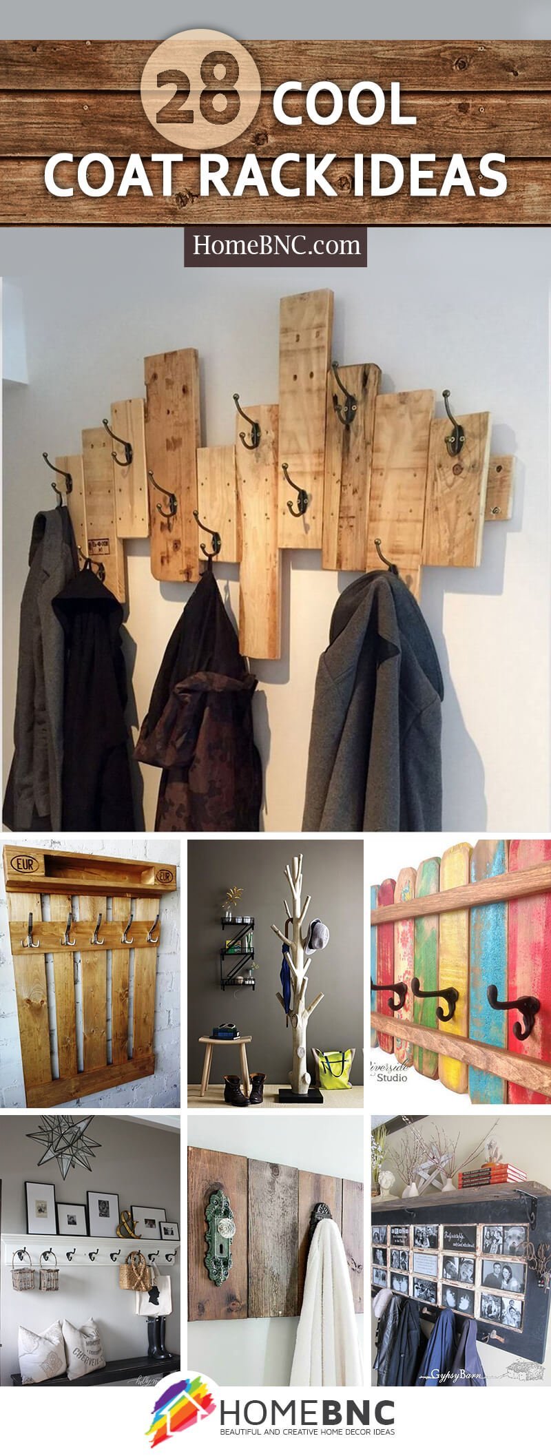 oak coat rack shelf