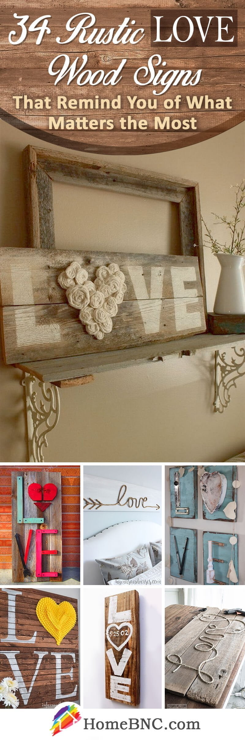 Rustic Love Wood Sign Ideas