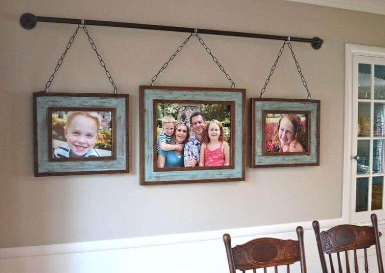 Distressed Milk Paint Picture-Hanging Rod