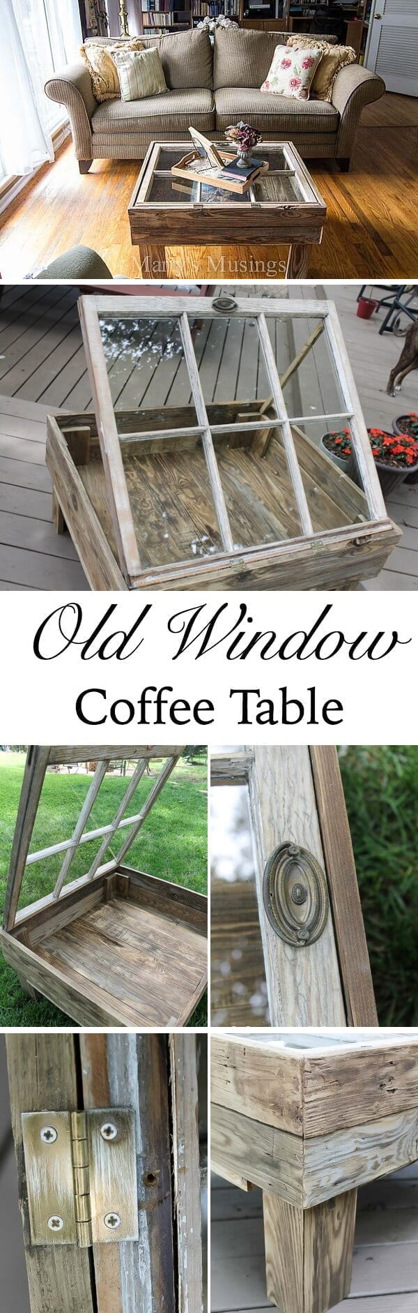 Upcycled Window Shadowbox Living Room Display