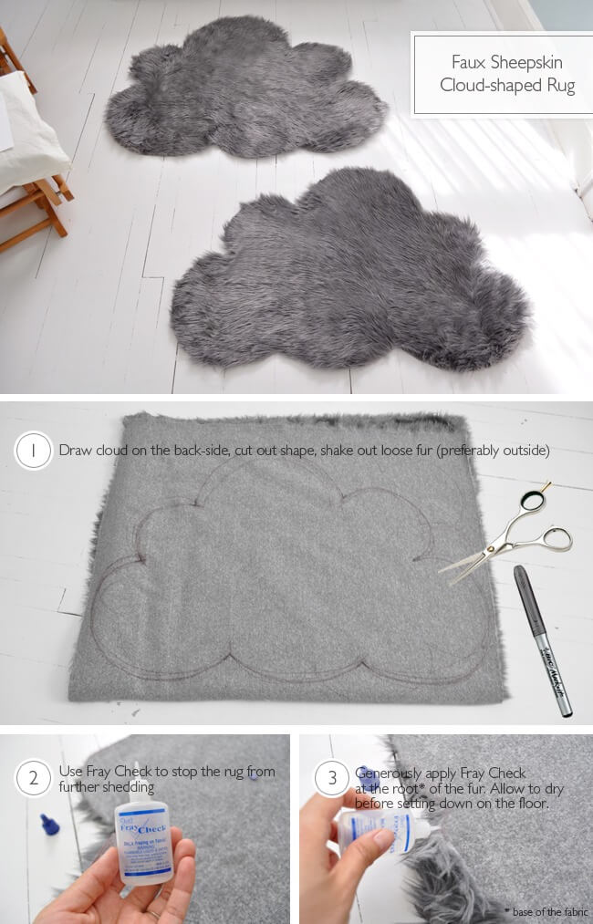 No-Sew Cutout Cloud Mat Craft