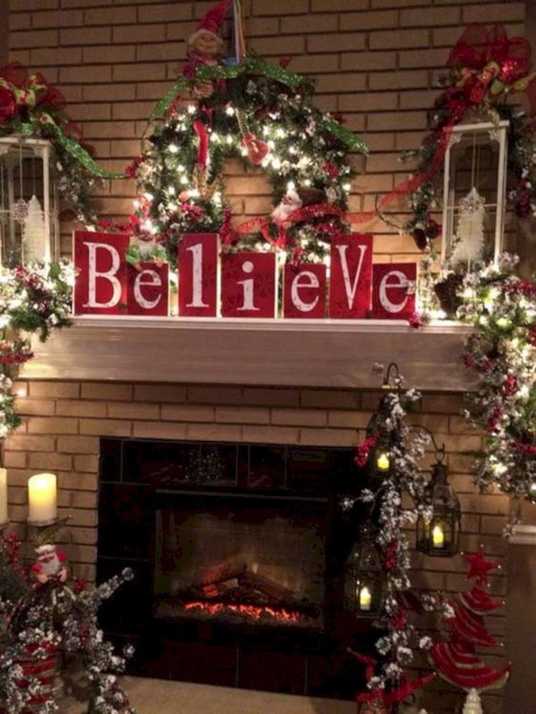 Believe in Christmas Mantel Décor