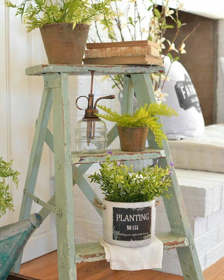 36 Best Repurposed Old Ladder Ideas And Designs For 2020