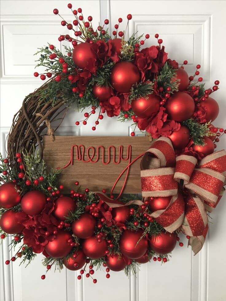Merry and Bright Door Wreath