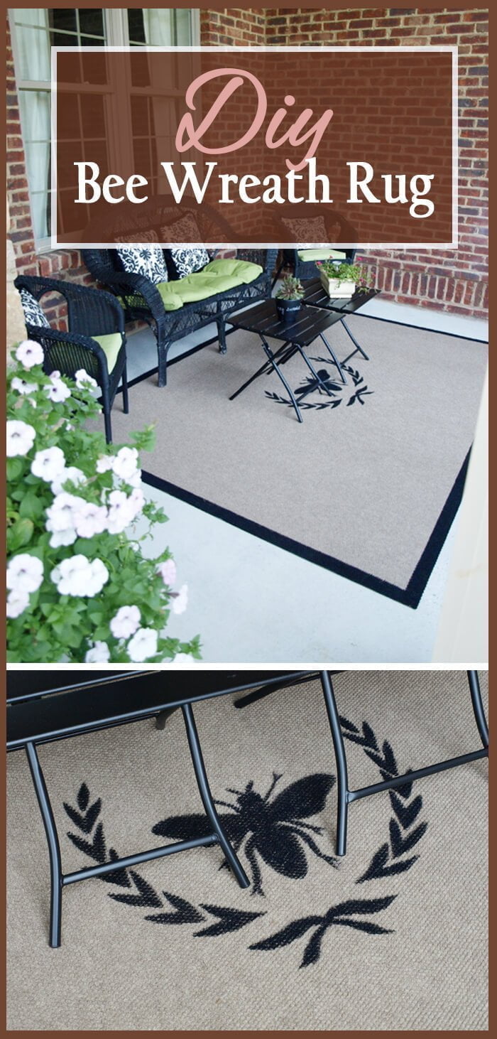 Elegant Hand-Painted Outdoor Bee Mat