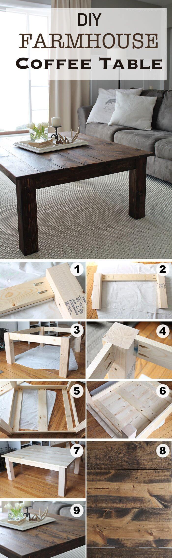 25 Best DIY Farmhouse Coffee Table Ideas and Designs for 2020