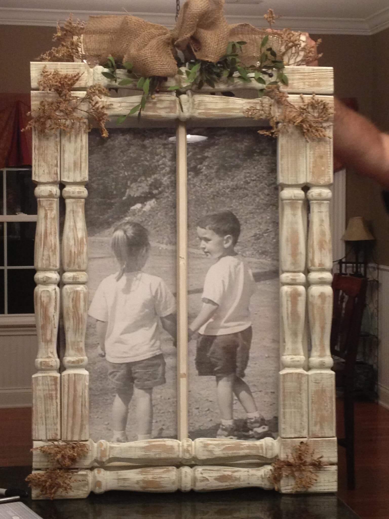 Thinking of You Repurposed Wood Picture Frame